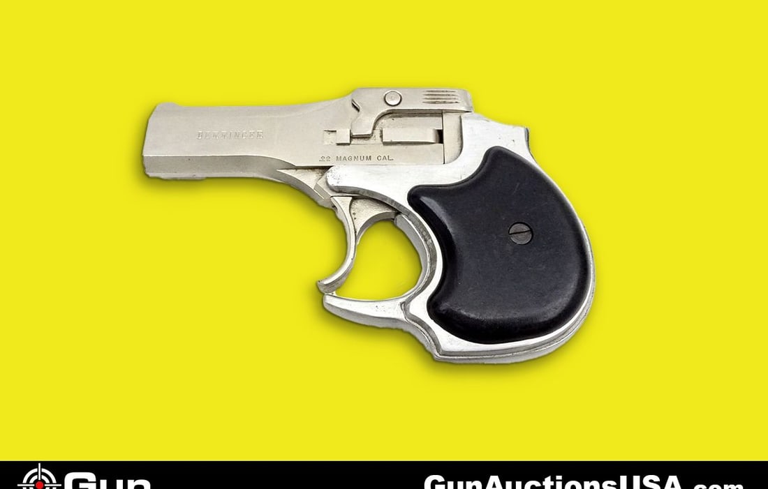 HIGH STANDARD MFG. CO. DERRINGER .22 MAGNUM Derringer/Over- Under Pistol. Excellent. 3.5" Barrel. Sh: HIGH STANDARD MFG. CO. DERRINGER .22 MAGNUM Derringer/Over- Under Pistol. Excellent. 3.5" Barrel. Shiny Bore, Tight Action Features Stainless Steel Barrel, Two Shot Derring with an Alloy Frame, and Bl