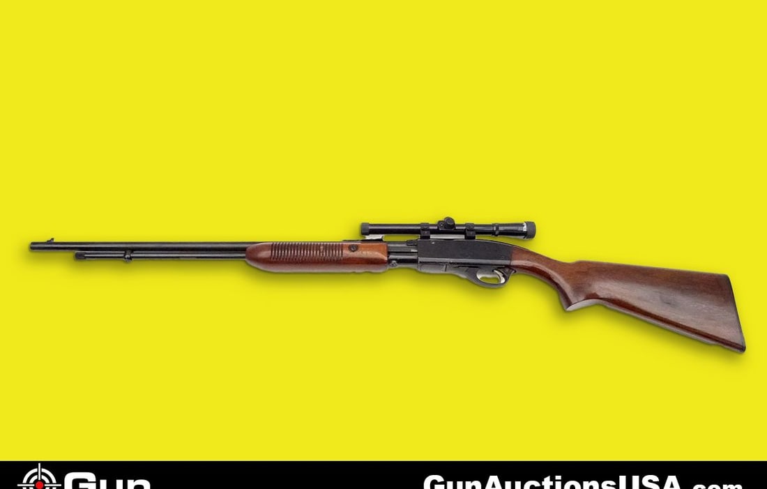 REMINGTON 572 FIELDMASTER .22 S-L-LR Pump Action Rifle. Good Condition . 23" Barrel. Shiny Bore, Tig: REMINGTON 572 FIELDMASTER .22 S-L-LR Pump Action Rifle. Good Condition . 23" Barrel. Shiny Bore, Tight Action Straight Grained Wood Furniture with a Polymer Butt Pad. Magazine Tube, Daisy 4x15 Scope,
