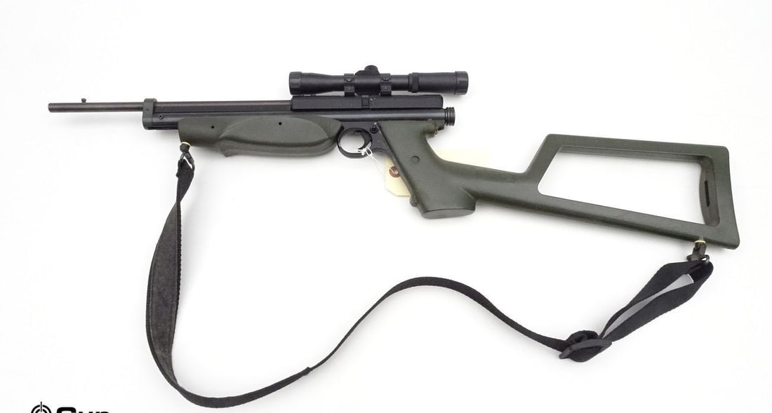 Crossman 1389 BACKPACKER .177 Air 1389 BACKPACKER Rifle. Good Condition . 13.5" Barrel. Matte Black : Crossman 1389 BACKPACKER .177 Air 1389 BACKPACKER Rifle. Good Condition . 13.5" Barrel. Matte Black Finish on Metal Parts with Flat Dark Green Furniture. Single Shot, with a NC STAR 4x20 Scope, Black 