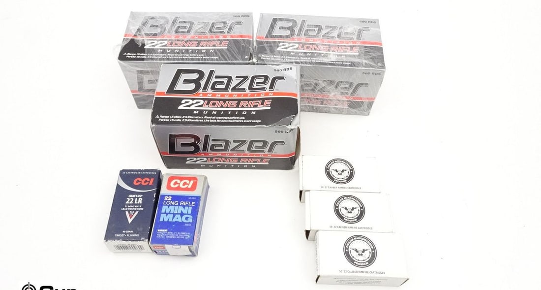 Blazer, Sevillian Marksmanship, CCI .22LR Ammo. 1658 Rds in Total. Assorted. . (68221): Blazer, Sevillian Marksmanship, CCI .22LR Ammo. 1658 Rds in Total. Assorted. . (68221)