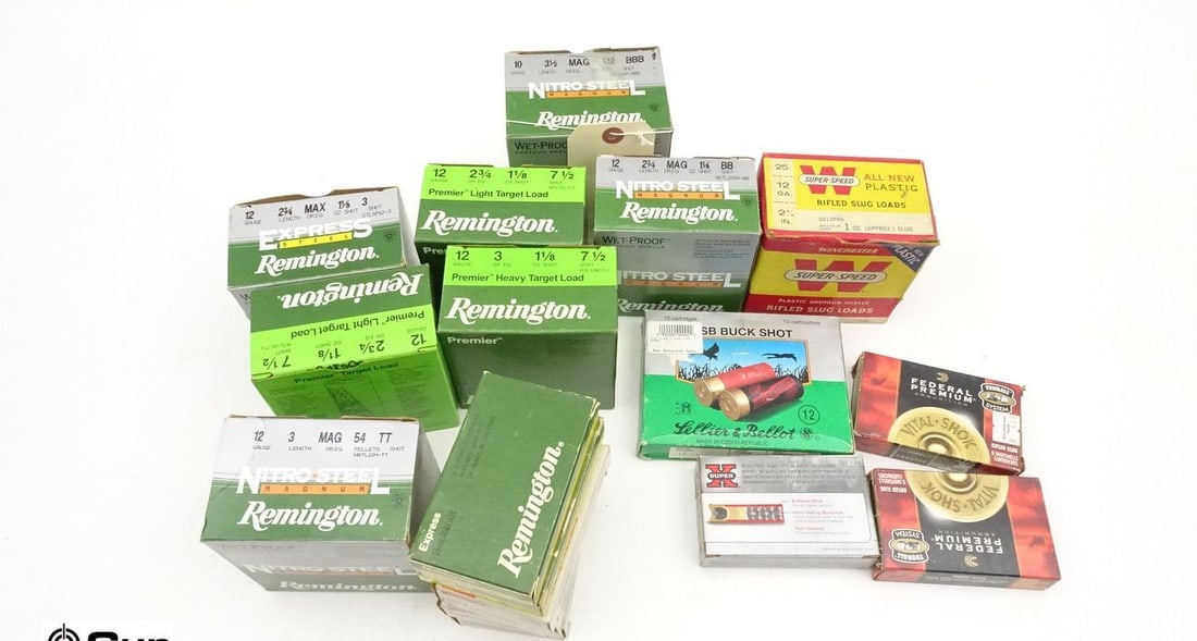 Remington, Winchester, Etc. 10 Ga, 12 Ga. Ammo. 240 Rds in Total; 18 Rds -10 Ga. 222 Rds- 12 Ga.. (6: Remington, Winchester, Etc. 10 Ga, 12 Ga. Ammo. 240 Rds in Total; 18 Rds -10 Ga. 222 Rds- 12 Ga.. (67535)