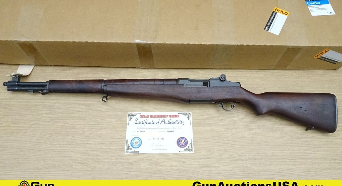 H&R M1 GARAND .30 Cal. Semi Auto CMP AUTHENTICITY Rifle. Very Good . 24" Barrel. Shiny Bore, Tight: H&R M1 GARAND .30 Cal. Semi Auto CMP AUTHENTICITY Rifle. Very Good . 24" Barrel. Shiny Bore, Tight Action SERVICE GRADE GARAND. CMP CERTIFICATE OF AUTHENTICITY! Features a 1954 Barrel, "Square Cartouc
