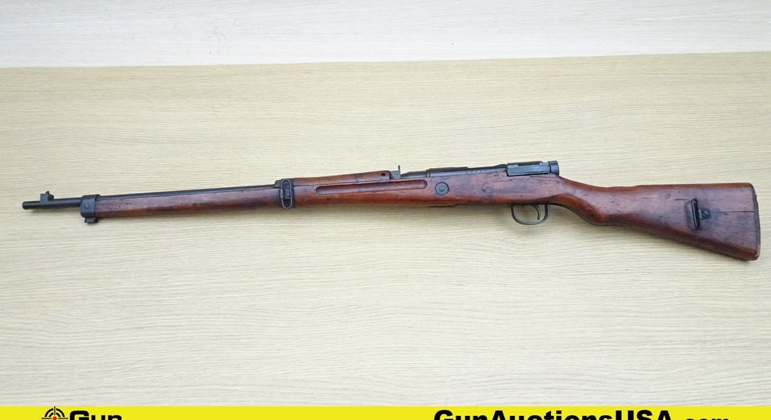 ARISAKA 7.7 JAP Bolt Action Rifle. Good Condition . 26" Barrel. Shiny Bore, Tight Action Used by the: ARISAKA 7.7 JAP Bolt Action Rifle. Good Condition . 26" Barrel. Shiny Bore, Tight Action Used by the Imperial Japanese Army during World War II. Features Straight Grained Wood Furniture, Sling Swivels