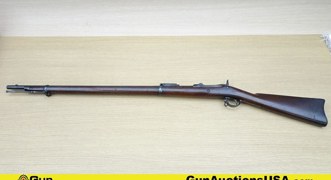 Springfield 1878 .45-70 TRAP DOOR Collector's Rifle. Very Good. 32.5" Barrel. Shiny Bore, Tight: Springfield 1878 .45-70 TRAP DOOR Collector's Rifle. Very Good. 32.5" Barrel. Shiny Bore, Tight Action VERY CLEAN Chamber, with a Cartouche on Left Side of Stock Above Trigger, Rectangular Cartouche w