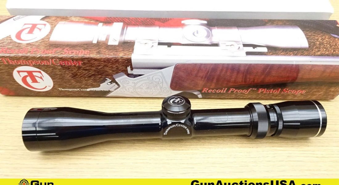Thompson Center Arms 8357 Scope. Excellent. 3x-9x32 Recoil Proof Pistol Scope w/Duplex Reticle.: Thompson Center Arms 8357 Scope. Excellent. 3x-9x32 Recoil Proof Pistol Scope w/Duplex Reticle. Includes Original Box and Papers.. (68037)