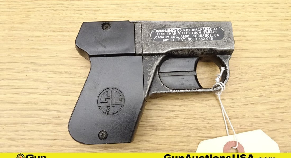 Casady ENG Association 90503 TEAR GAS Pistol. Fair Condition . 2.5" Barrel. Pepper Box Tear Gas: Casady ENG Association 90503 TEAR GAS Pistol. Fair Condition . 2.5" Barrel. Pepper Box Tear Gas Pistol with Polymer Pistol Grips. No FFL Required. . USA (68496)