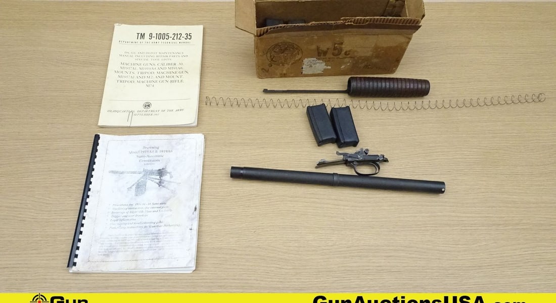 Winchester Mag Covers, Springs, Firearm Manuals. 41-Black Rubber Mag Covers Possibly for M1 Carbine,: Winchester Mag Covers, Springs, Firearm Manuals. 41-Black Rubber Mag Covers Possibly for M1 Carbine, Assorted Shotgun Mag Tube Springs, 1919 Browning Machine Gun Manual, 1965 Department of the Army Te