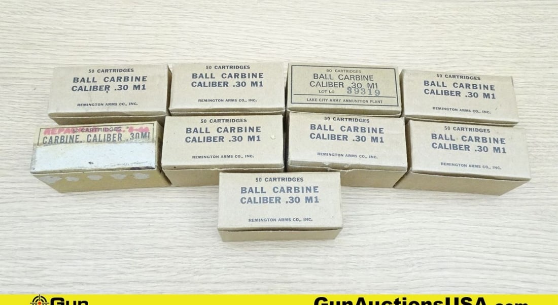 Remington .30 Carbine VINTAGE Ammo. 450 Rds- Ball Carbine .30 M1. 13 Lbs. . (68943): Remington .30 Carbine VINTAGE Ammo. 450 Rds- Ball Carbine .30 M1. 13 Lbs. . (68943)