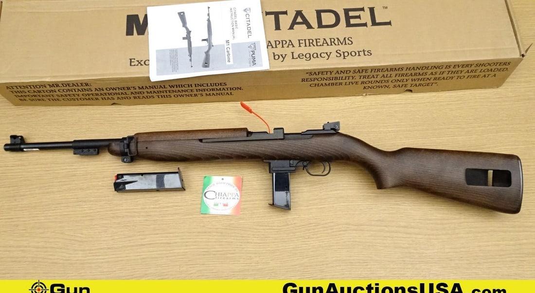 CHIAPPA CITADEL M1-9 9MM LUGER Rifle. Like New. 19" Barrel. Semi Auto The Chiappa Citadel M1-9 is a: CHIAPPA CITADEL M1-9 9MM LUGER Rifle. Like New. 19" Barrel. Semi Auto The Chiappa Citadel M1-9 is a modern take on a historic design, offering reliable performance and a timeless aesthetic. Its 9mm Lu