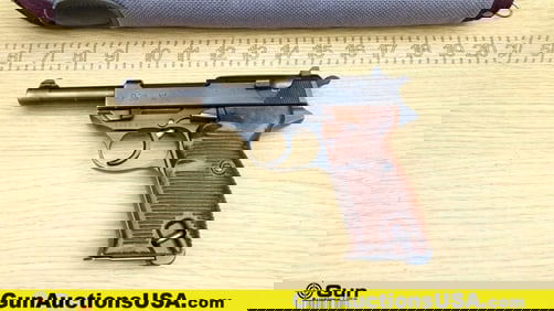 MAUSER WERKE P.38 9MM LUGER WAFFEN STAMPED Pistol. Very Good. 4 7/8" Barrel. Shiny Bore, Tight