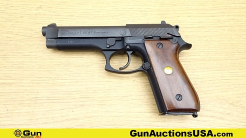 Taurus PT 92 AF 9MM PARA Pistol. Very Good. 4 7/8" Barrel. Shiny Bore, Tight Action Semi Auto The
