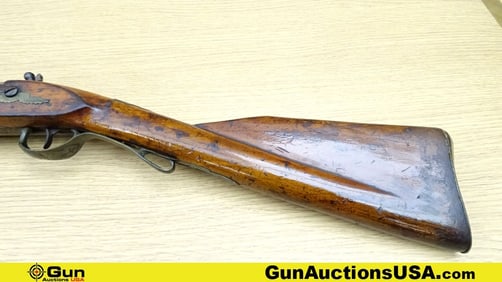 LOCAL PICK UP ONLY FLINT LOCK MUCKET Belgium 16 Ga. Shotgun. Good Condition. 48" Barrel. Shootable