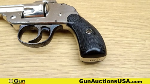 IVER JOHNSON FIRST MODEL SAFETY HAMMERLESS .32 S&W CTG Revolver. Good Condition. 3" Barrel. Shiny