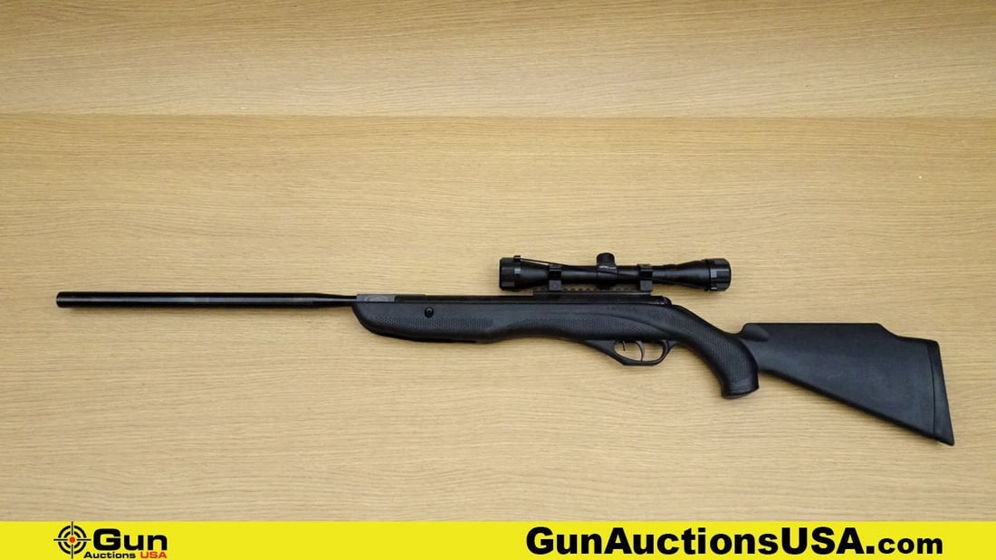 Crossman CV1K77XNP NITRO VENOM .177/4.5MM Pellet Rifle. Excellent. 18.75" Barrel. Break Action: Crossman CV1K77XNP NITRO VENOM .177/4.5MM Pellet Rifle. Excellent. 18.75" Barrel. Break Action Features a Center Point Model CP432W-999 Scope with Lens Caps, Single Shot, Black Polymer Stock, with Agg