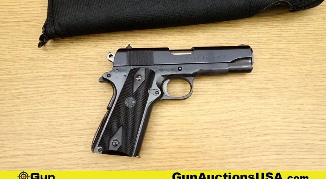 COLT 1911 COMBAT COMMANDER .45 AUTO Pistol. Very Good. 4.25" Barrel. Shiny Bore, Tight Action Semi: COLT 1911 COMBAT COMMANDER .45 AUTO Pistol. Very Good. 4.25" Barrel. Shiny Bore, Tight Action Semi Auto This iconic American pistol, known for its reliability and accuracy, offers a perfect balance of