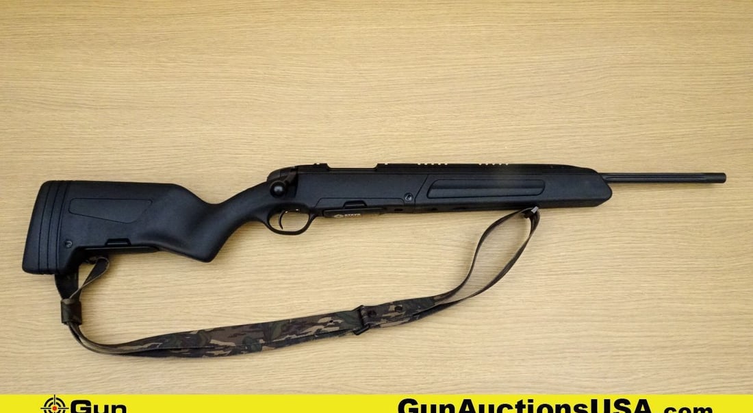 STEYR-MANNLICHER SCOUT .308 WIN TARGET RIFLE Rifle. Excellent. 19" Barrel. Shiny Bore, Tight Action: STEYR-MANNLICHER SCOUT .308 WIN TARGET RIFLE Rifle. Excellent. 19" Barrel. Shiny Bore, Tight Action Bolt Action Features a Partially Fluted Barrel, Flip Up Blade Front Sight, Flip Up Rear Ghost Ring.