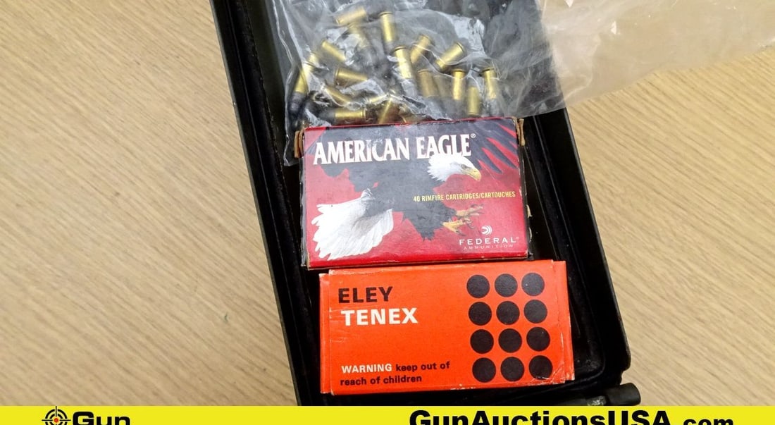 American Eagle, Eley, & CCI .22 LR & .22 SHORT Ammo. Approx. 1117 Total Rounds; 1090 Rds- .22 LR &: American Eagle, Eley, & CCI .22 LR & .22 SHORT Ammo. Approx. 1117 Total Rounds; 1090 Rds- .22 LR & Approx. 27 Rds- .22 Short. Includes Small OD Green Metal Ammo Can.. (70766) (GSCU29)
