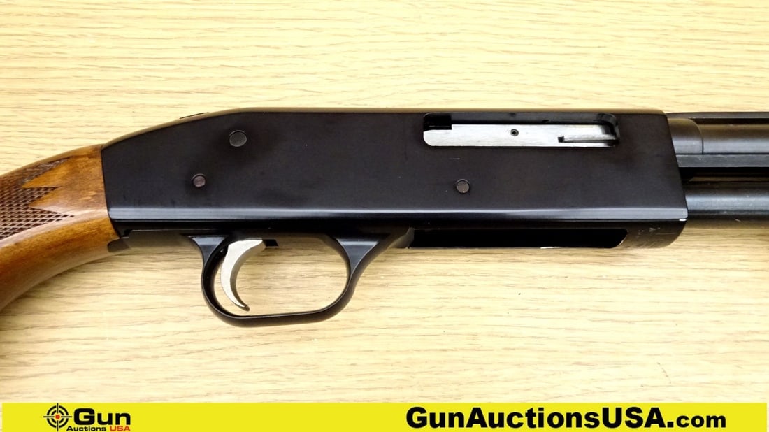 Mossberg 500 E 410 GA Shotgun. Very Good. 26" Barrel. Shiny Bore, Tight Action Pump Action Features: Mossberg 500 E 410 GA Shotgun. Very Good. 26" Barrel. Shiny Bore, Tight Action Pump Action Features a Front Bead Sight, Full Length Rib on Barrel with Manual Safety. Straight Grained Wood Stock with C