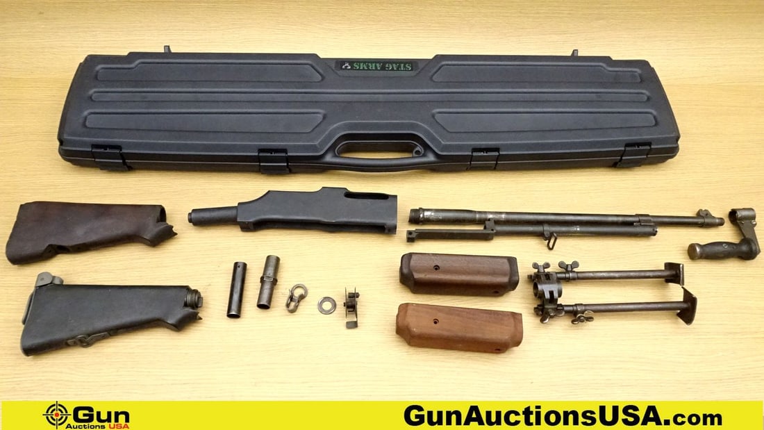 Military Surplus, B.A.R. 30-06 Gun Parts, Rifle Case. Very Good. Lot of 13;: Military Surplus, B.A.R. 30-06 Gun Parts, Rifle Case. Very Good. Lot of 13; This is a Group of B.A.R. Parts and Dummy Receiver Which Can be Made Into a Dummy B.A.R. Display Gun, Minus the Lower Trigge