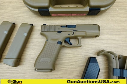 Glock 19X 9MM PARA GEN 5 Pistol. Like New. 4" Barrel. Semi Auto Features a Bronze Slide, with Night
