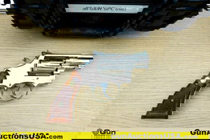 S&W 15-3 .38 S&W SPL Revolver. Good condition, Normal Handling Marks, Scattered Spotting and/or