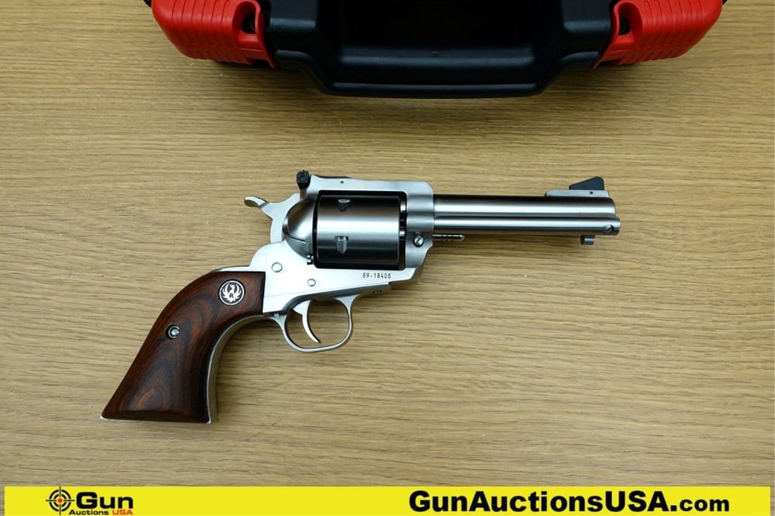 Ruger SUPER BLACKHAWK .44 MAGNUM Revolver. Excellent. 4.5" Barrel. Shiny Bore, Tight Action Features: Ruger SUPER BLACKHAWK .44 MAGNUM Revolver. Excellent. 4.5" Barrel. Shiny Bore, Tight Action Features a Six Shot Cylinder, Fixed Front Blade Sight, Fully Adjustable Rear Sight, Stainless Steel Construc