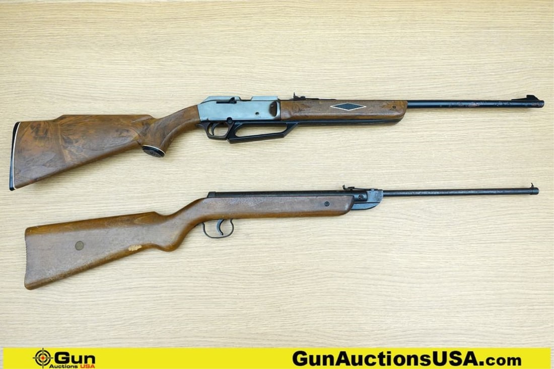 DAISY, Hy-Score POWERLINE 881, 806 '.177 Rifles. Good condition, Normal Handling Marks, Scattered: DAISY, Hy-Score POWERLINE 881, 806 '.177 Rifles. Good condition, Normal Handling Marks, Scattered Spotting and/or Pitting. 19", 11" Barrel. (1) Daisy BB Rifle, with a Fixed Front Sight, Adjustable Rea