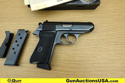 Walther PPK/S 9MM KURZ-380 COLLECTOR'S Pistol. Very Good. 3.25" Barrel. Shiny Bore, Tight Action