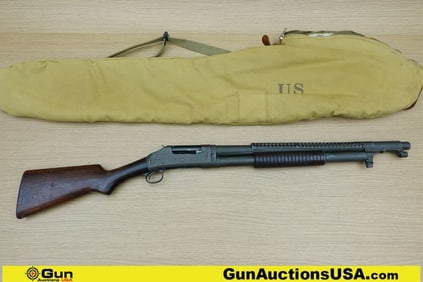 Winchester 97 12 ga. FLAMING BOMB STAMPED Shotgun. Good condition, Normal Handling Marks, Scattered