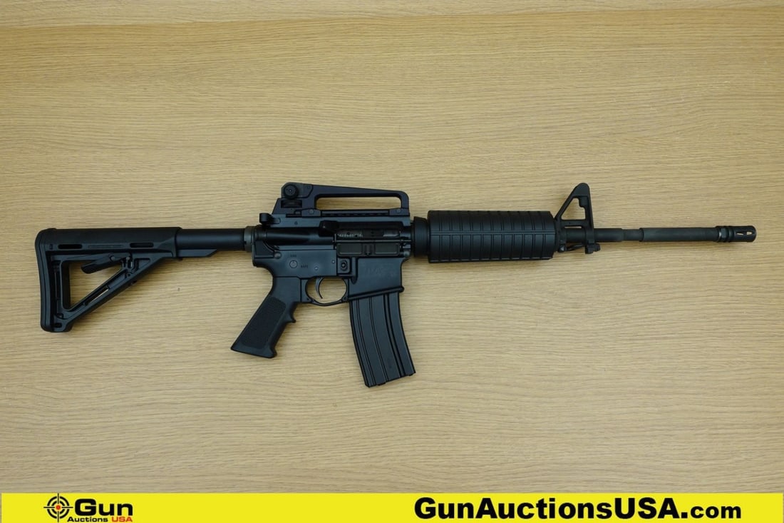 S&W M&P-15 5.56 MM Rifle. Very Good. 18" Barrel. Shiny Bore, Tight Action Semi Auto This versatile: S&W M&P-15 5.56 MM Rifle. Very Good. 18" Barrel. Shiny Bore, Tight Action Semi Auto This versatile semi-automatic rifle features a lightweight design, exceptional accuracy, and modularity, making it i