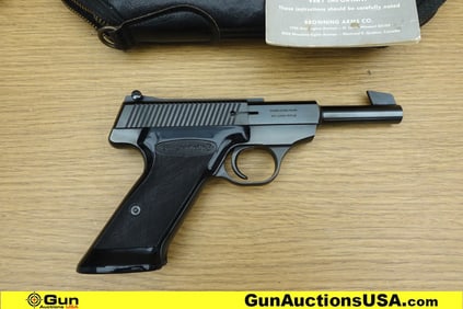 BROWNING NONE MARKED .22 LR COLLECTOR'S Pistol. Very Good. 4.5" Barrel. Shiny Bore, Tight Action
