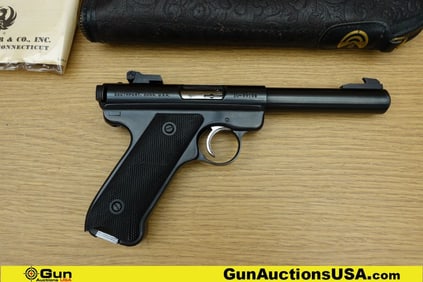 Ruger MARK I .22 LR BULL BARREL Pistol. Very Good. 5.5" Barrel. Shiny Bore Semi Auto This