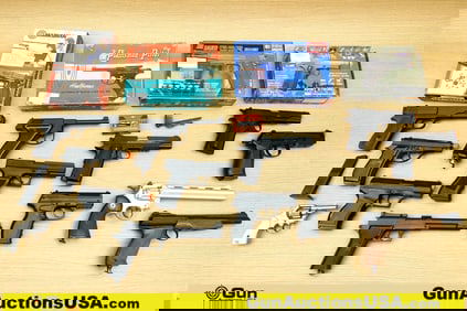 Daisy, Etc. Air Guns, Starter Pistol. Good Condition. 8 Assorted Pellet and BB Guns, 4 BB/Pellet