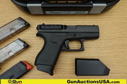 Glock 42 .380 ACP Pistol. Excellent. 3" Barrel. Shiny Bore, Tight Action Semi Auto Features Matte