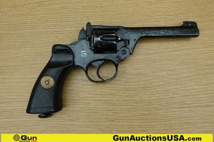 ENFIELD WEBLY .38 Cal. Revolver. Fair Condition. 5" Barrel. Features Fixed Front Sight, Top Break