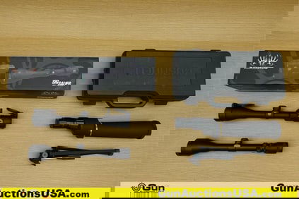 Simmons, Sig Sauer, Bushnell Scopes. Excellent. One-3-9x50 Scope. One-12-36x50 Spotting Scope with