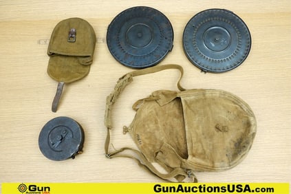 Military Surplus PPSH-41, DP, DPM, DT 7.62x25 COLLECTOR'S Mags, Pouches, Ammo. (2) DP/ DPM/DT Pan