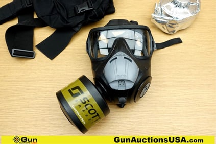 3M, Avon Gas Mask, Factory Sealed Filter, Opened Filter, and Drop Leg Carry Pouch.. (72876) (GSCN29)