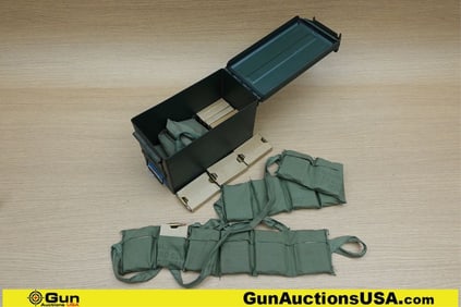 Military Surplus 5.56x45 NATO Ammo. Approx. 600 Rds, Includes Canvas Carry Pouches, Stripper Clips
