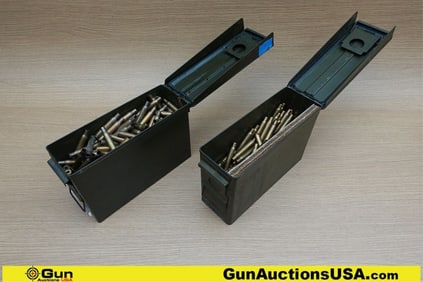 Military Surplus 30.06 Ammo. Approx. 220 Rds. 100 Blanks, 120 De- Primed Match Grade Casings.