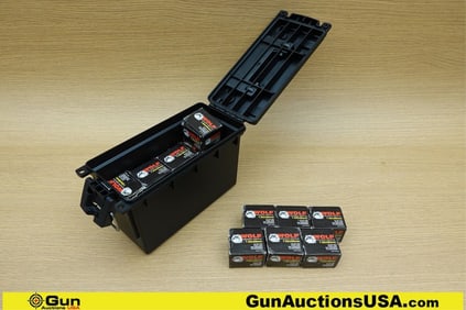 Wolf 7.62x39 Ammo. Approx. 440 Rds.123 Gr Steel Case. Includes Black Polymer Ammo Can. . (73791)