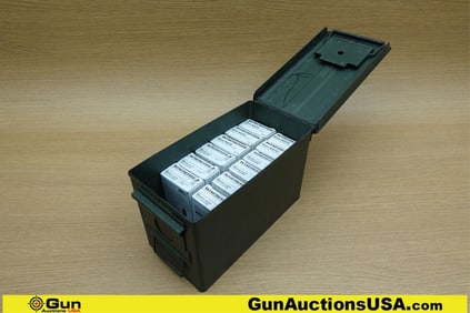 Winchester 9 mm Ammo. 600 Total Rds of 9mm 124 Gr. FMJ. Includes One Medium OD Green Metal Ammo