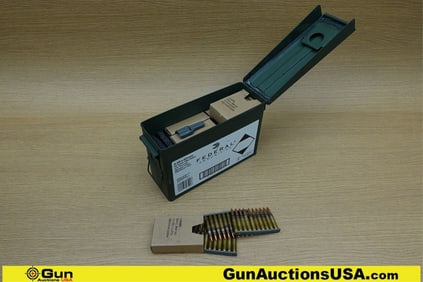 Federal 5.56 mm Ammo. 420 Total Rds of 5.56x45 55 Gr. FMJ Ball on Stripper Clips. Includes One Small