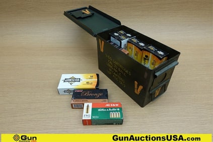 Armscor, S&B, PMC .40 Cal Ammo. 600 Total Rds of .40 Cal. Assorted Gr. FMJ. Includes One Medium OD