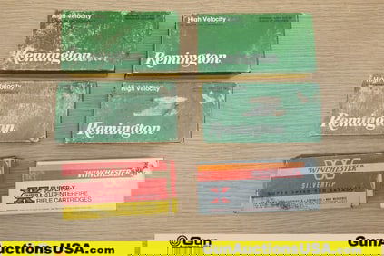 Win, Rem, Etc. 250 SAVAGE Ammo. 109 Total Rds of 250 SAVAGE Assorted Gr. Ammo.. (74092) (GSCT35)