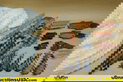 Buffaloe Leather Goods, Etc. Flasks, Slings, Etc. . Good Condition. 1-USN Ejector Parachute,