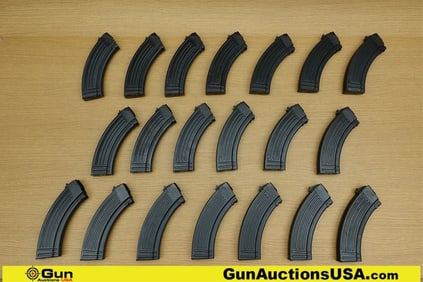 Military Surplus 7.62x39 Mags. Very Good. 20 Total Mags; 30 Rd AK47 7.62x39 Stamped Steel Mags..
