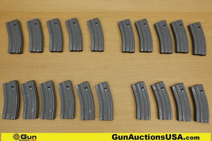 Military Surplus .223 cal/ 5.56 mm Mags. Good Condition. 20 Total Mags; 30 Rd AR15 .223 cal/ 5.56 mm