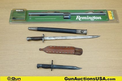 Remington, Etc. Barrel, Bayonets. Good Condition. 1- Remington 1100, 24" Barrel, 1 Bayonet with