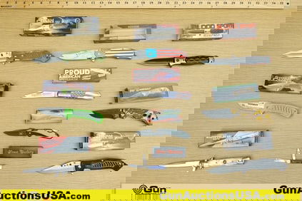 Barlow, Etc. Fixed Blade and Folding Knives. Good Condition. 10 Assorted Fixed Blade and Folding